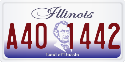 IL license plate A401442