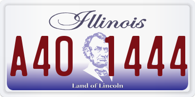 IL license plate A401444