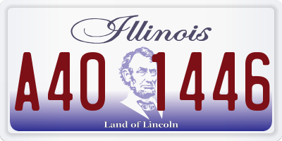 IL license plate A401446