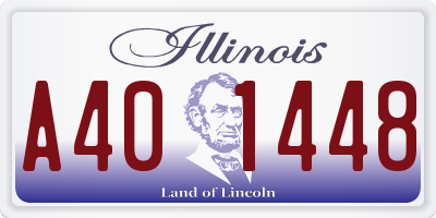 IL license plate A401448