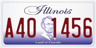IL license plate A401456