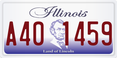 IL license plate A401459