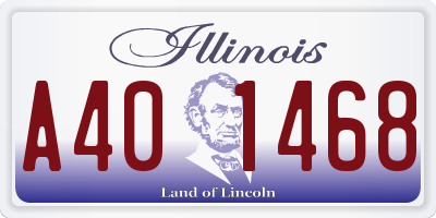 IL license plate A401468