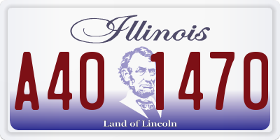 IL license plate A401470