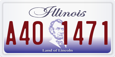 IL license plate A401471