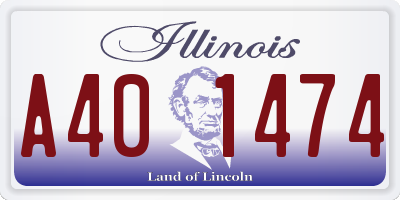 IL license plate A401474