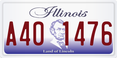 IL license plate A401476