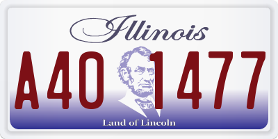 IL license plate A401477