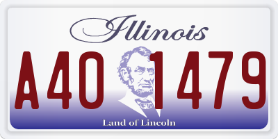 IL license plate A401479