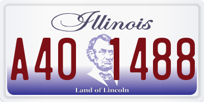 IL license plate A401488