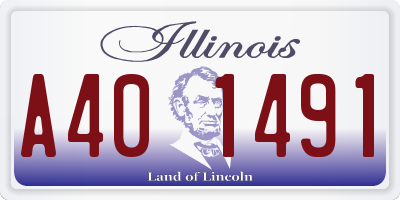 IL license plate A401491