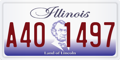 IL license plate A401497