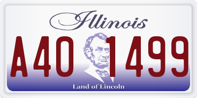 IL license plate A401499