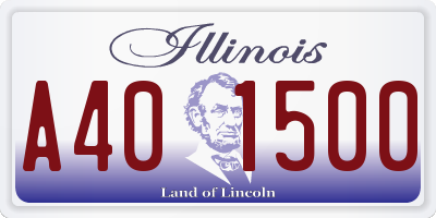 IL license plate A401500