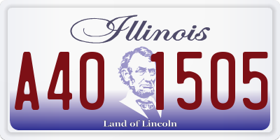 IL license plate A401505
