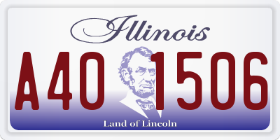 IL license plate A401506