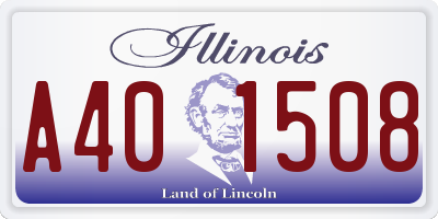 IL license plate A401508