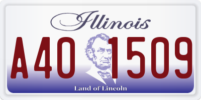 IL license plate A401509