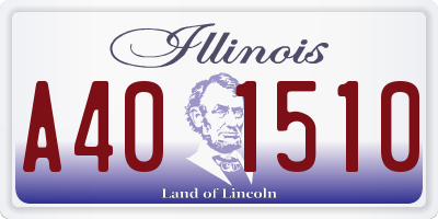 IL license plate A401510
