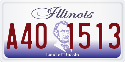 IL license plate A401513