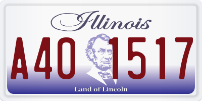 IL license plate A401517