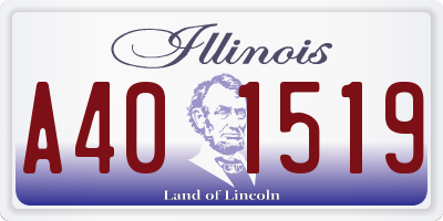 IL license plate A401519