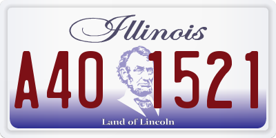 IL license plate A401521