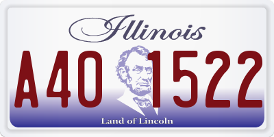 IL license plate A401522
