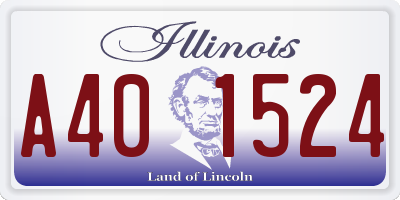 IL license plate A401524