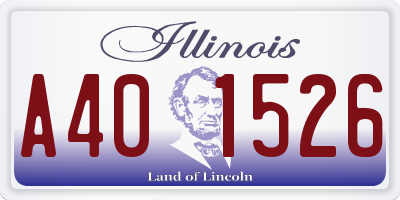 IL license plate A401526
