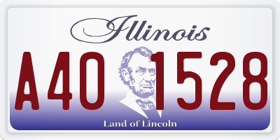IL license plate A401528