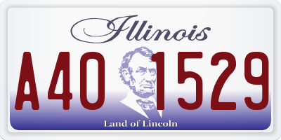 IL license plate A401529