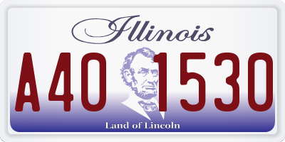 IL license plate A401530