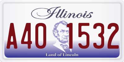 IL license plate A401532