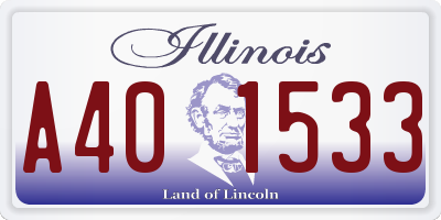 IL license plate A401533