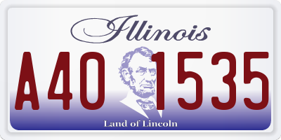 IL license plate A401535
