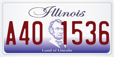 IL license plate A401536