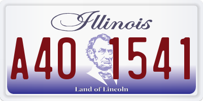 IL license plate A401541