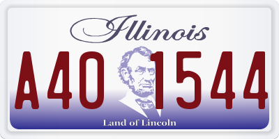 IL license plate A401544