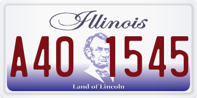 IL license plate A401545