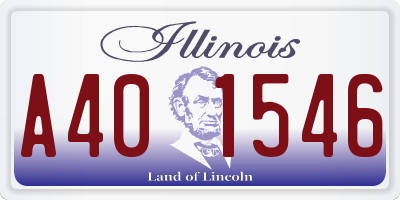 IL license plate A401546