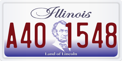 IL license plate A401548