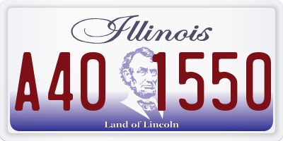 IL license plate A401550