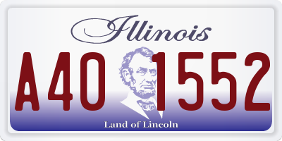 IL license plate A401552