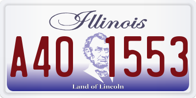 IL license plate A401553