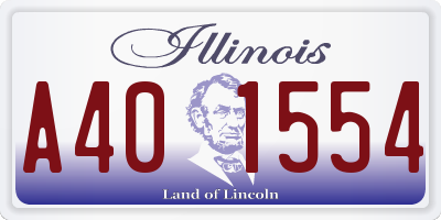 IL license plate A401554