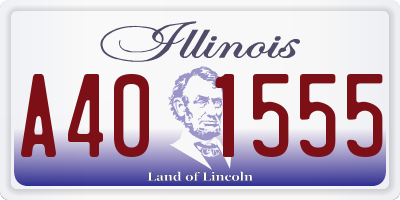 IL license plate A401555