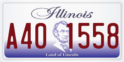 IL license plate A401558