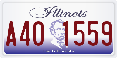 IL license plate A401559