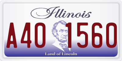 IL license plate A401560